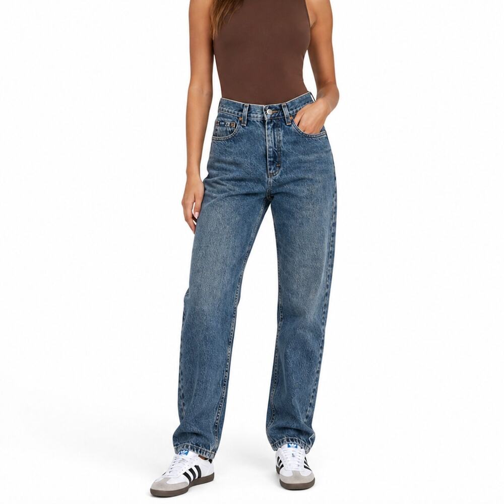 1990s Vintage Lee High Rise Straight Leg Mom Jeans 28" Back Yoke Mom Jeans